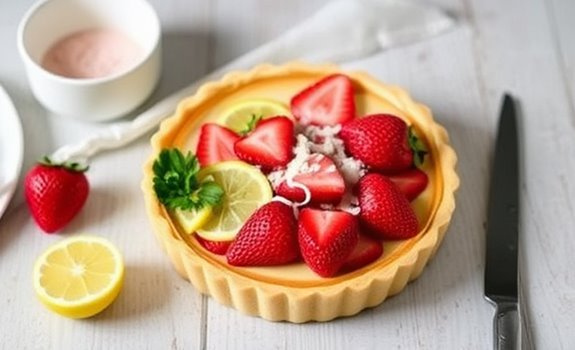 strawberry lemon tart